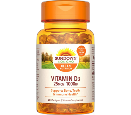 Sundown Vitamin D3 125mg/5000UI X 150caps