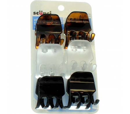 Scunci Clips Manibula Gruesa - 6 Unidades