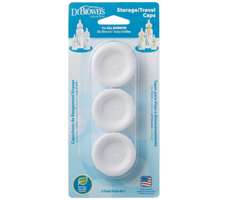 Dr Browns Paquete 3 Tapas de Viaje Estandar