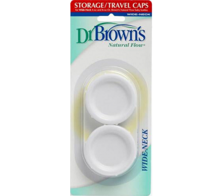 Dr Browns Paquete 2 Tapas de Viaje Boca Ancha