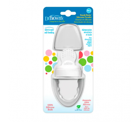 Dr Browns Alimentador Silicona Fresh Firsts Gris