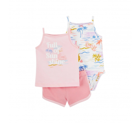Carters Set con Short, Musc y Bodie Niña 18M