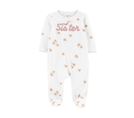 Carters Pack Pijama C/Pie y Doble Cierre Sister 3M