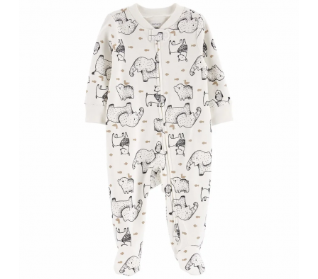 Carters Pijama C/Pie Doble Cierre Animales 9M