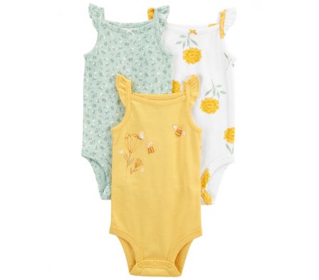 Carters Pack 3 Bodies Floral 6M