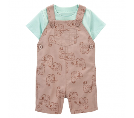Carters Set 2PC Camaleón Enterito Y Remera 6M