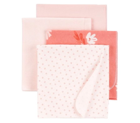 Carters Pack de 4 Mantas Recibidoras 