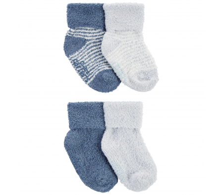 Carters Pack 4 Medias Chenilla Azul 3-12M