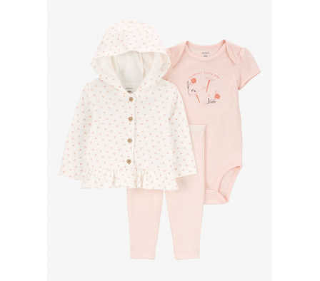 Carters Set Body, Pantalon y Saco Niña 3M