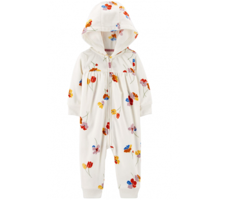 Carters Mameluco Floral  Micropolar NB