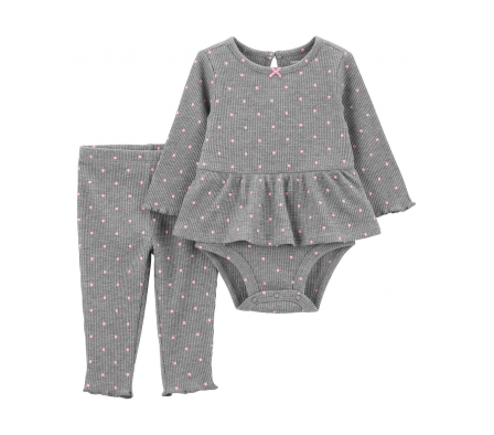 Carters Pantalon y Body con Volados 18M