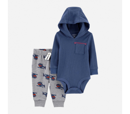 Carters Body y Pantalon Helicopteros Niño 6M