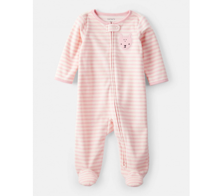 Carters Pijama c/Pie Acanalado Rosado Niña 3M