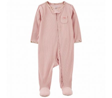 Carters Pijama c/Pie Acanalado Rosado Niña 9M