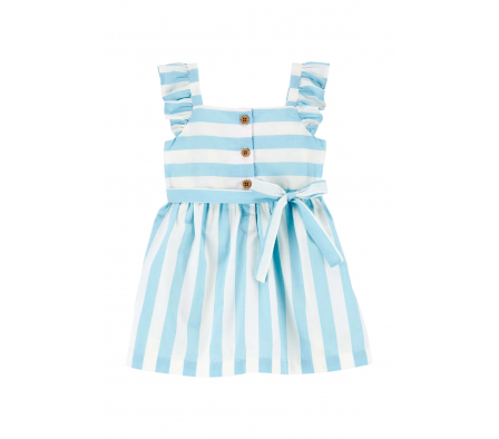 Carters Vestido c/Volantes y Cinto a Rayas 6M