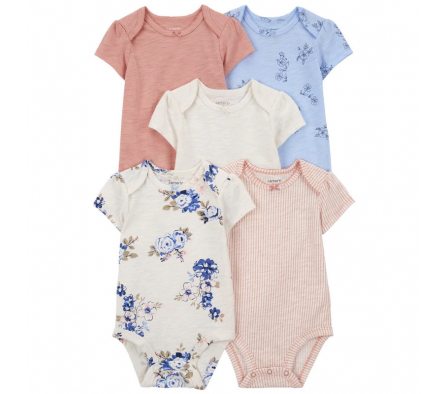 Carters Pack 5 Bodies Surtidos 9M