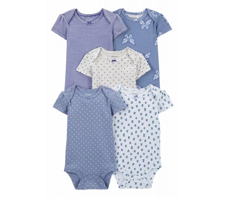 Carters Pack 5 Bodies Estampados 18M