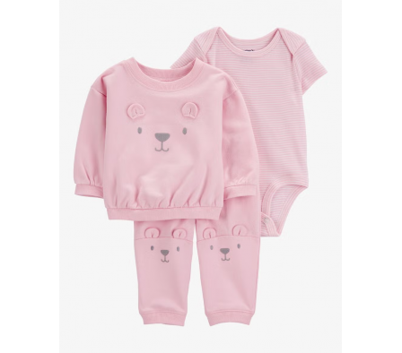 Carters Set Pantalon Buzo Body MC Oso 12M