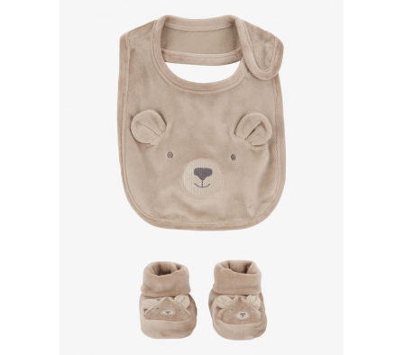 Carters Babero y Escarpines Oso Unisex