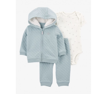 Carters Set Body, Campera y Pant Copos Niña 12M