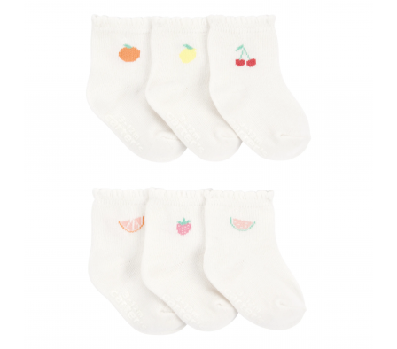 Carters Pack 6 Medias Frutas Niña 12/24M