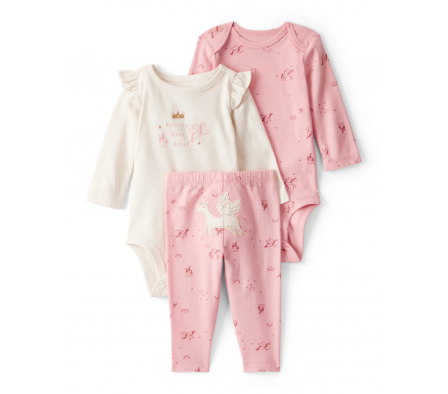 Carters Set Pantalon y Bodies Unicornio 24M