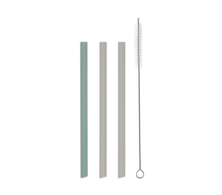 Kikaboo Set 3 Pajitas Silicona Sage