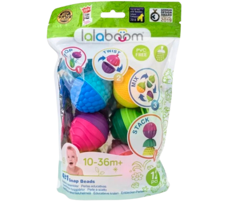 Lalaboom Doypack 4-en-1 con 12 cuentas educativas