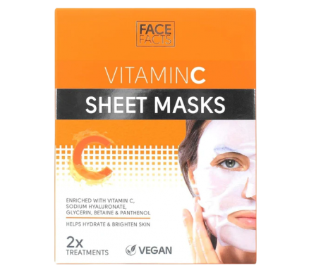 FaceFacts Mascarilla Vitamina C 2 Unidades