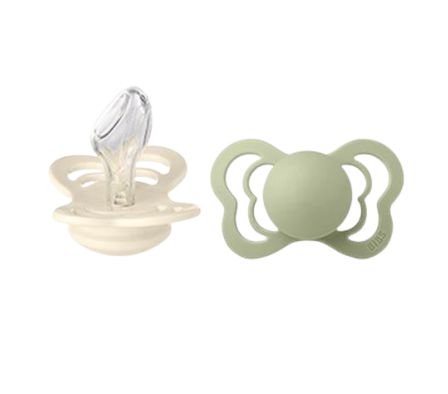 Bibs Chupete Couture Yvori/Sage 6m+ 2 Unid