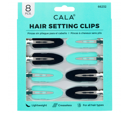 Cala Hebillas P/ Cabello Negro-Menta 8 Unidades