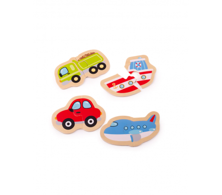 BigJigs Rompecabezas de Dos Piezas - Transportes