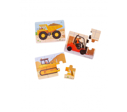 BigJigs Puzzle de seis piezas - grandes maquinas