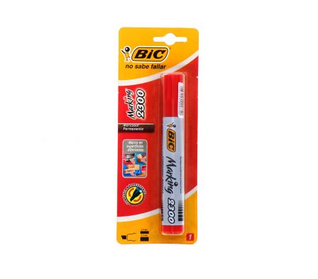 Bic Marcador Permanente Rojo