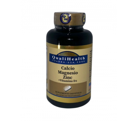 Qualihealth Calcio Magnesio Zinc Vit D3 60 Caps