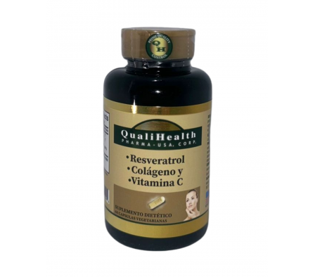 Qualihealth Resverastrol Collageno y Vit C 60 Caps