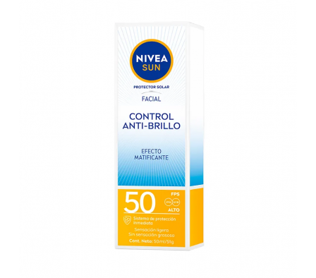 Nivea Protector Solar Facial Anti Brillo SPF50 
