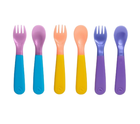 Munchkin Set de 6 Cucharas y Tenedores Color Revea