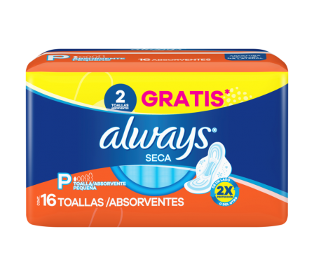 Always Toalla Femenina Seca C/ Alas 16 Unidades.