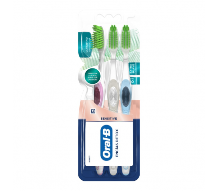 Oral-B Cepillo Dental Detox Suave 3 Unidades.