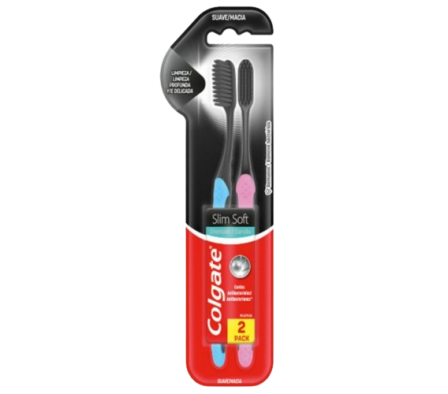 Colgate Cepillo Dental Suave Black x2 Unidades.