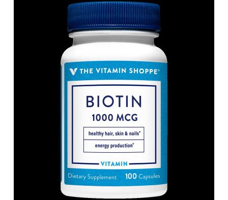 The Vitamin Shoppe Biotin 1mg 100 Cápsulas