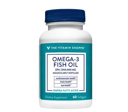 The Vitamin Shoppe Omega3 Fish Oil EPA 840mg 60 Ca