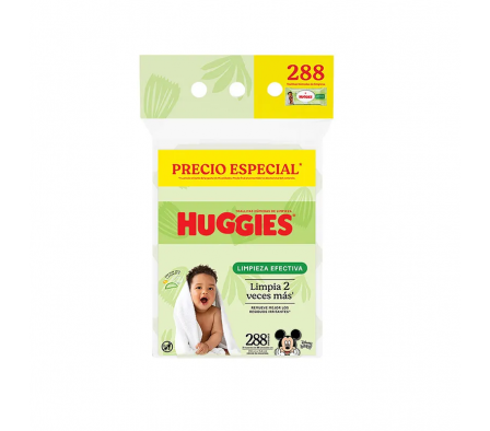 Huggies Toallitas Humedas Limpieza Efectiva 288 UN