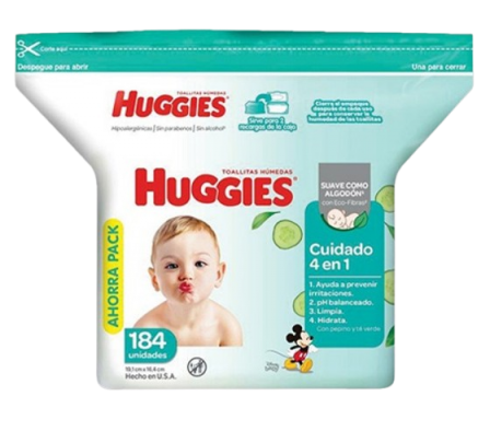Huggies Toallitas Humedas Limpieza Total 184 Unid.
