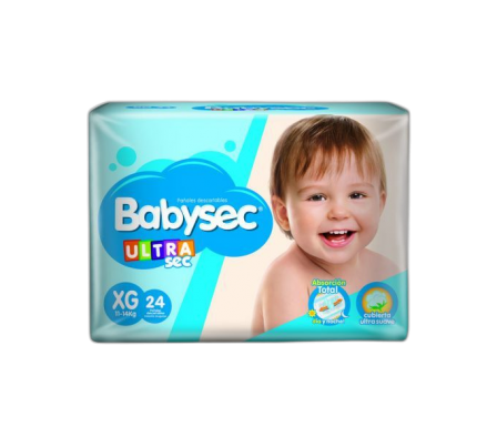 BabySec Pañal UltraSec XG 24 Unidades.