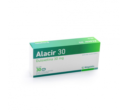 Alacir Duloxetina 30 mg - Caja de 30 comprimidos r