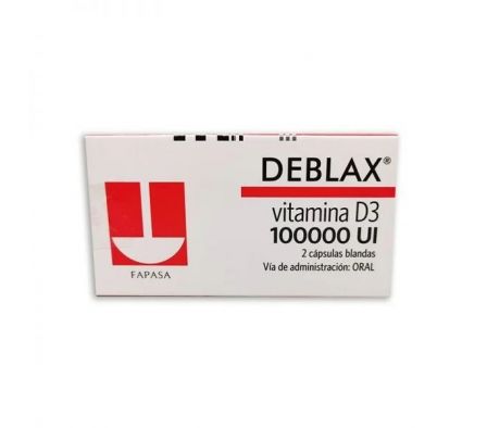 Vitamina D3 (Colecalciferol) 100,000 UI 2 Capsulas