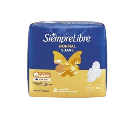 Siempre Libre Toalla Higienica Normal 8 Unidades.