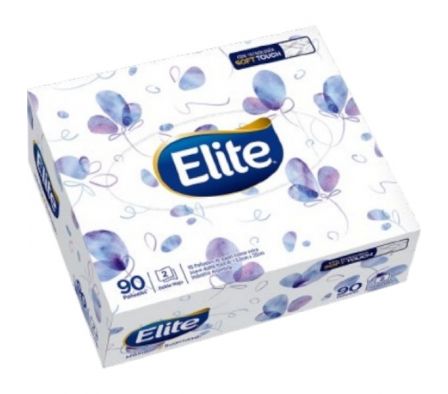 Elite Pañuelos Faciales Extra Soft 90 Unidades